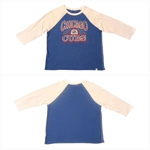 Womens MLB '47 Brand Retro Chicago Cubs Raglan Tee